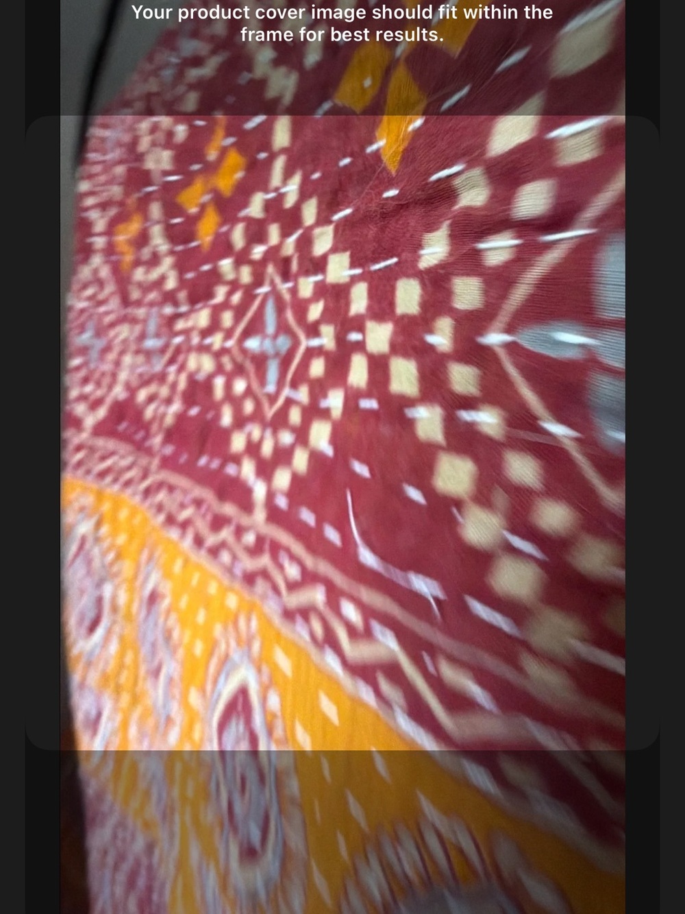 Red and Mustard Printed Boho Scarf